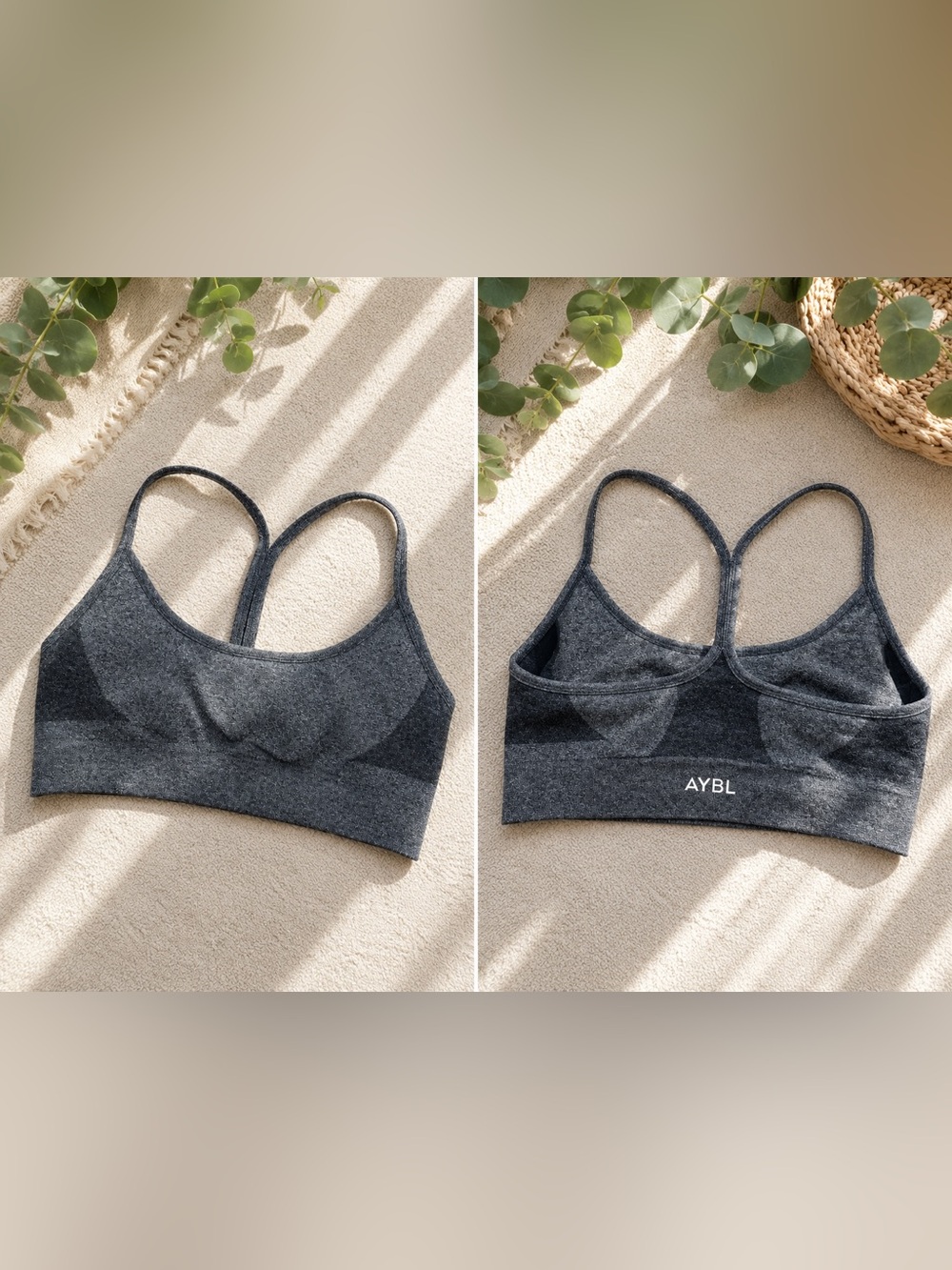 AYBL Dark Charcoal Seamless Sports Bralette